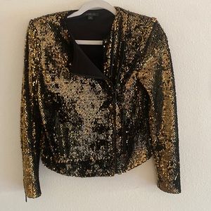 Rachel Zoe Sequin Moto Jacket